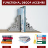 Dark Grey Distressed Vintage Decorative Wood Bookends (Set of 2)